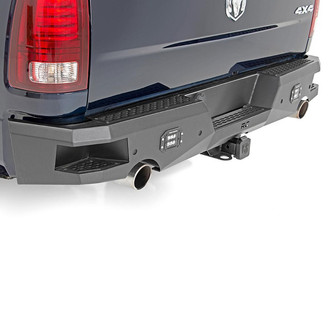 Rough Country® - Full Width Black Powder Coated Rear HD Bumper
