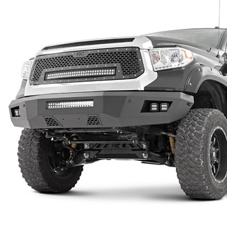 Rough Country® - Full Width Black Powder Coated Front HD Bumper