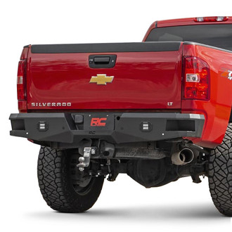 Rough Country® - Full Width Black Powder Coated Rear HD Bumper