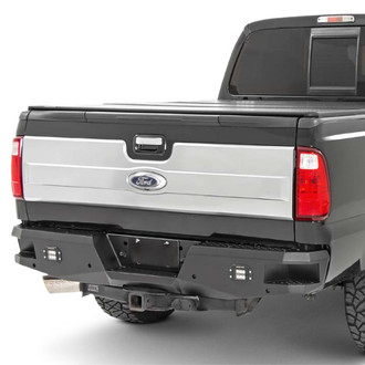 Rough Country® - Full Width Black Powder Coated Rear HD Bumper