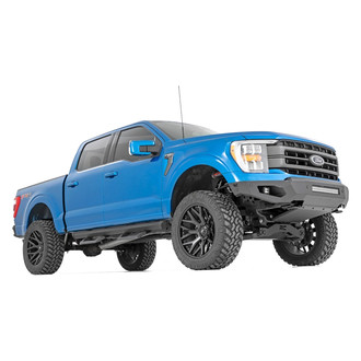 Rough Country® - High Clearance Full Width Black Powder Coated Front HD Bumper