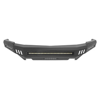 Rough Country® - High Clearance Full Width Black Powder Coated Front Winch HD Bumper