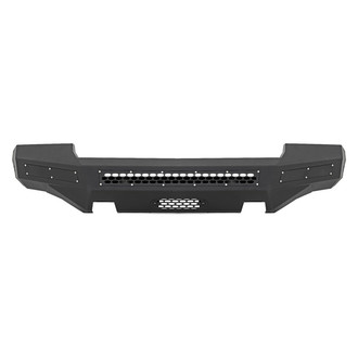 Rough Country® - High Clearance Full Width Black Powder Coated Front Winch HD Bumper