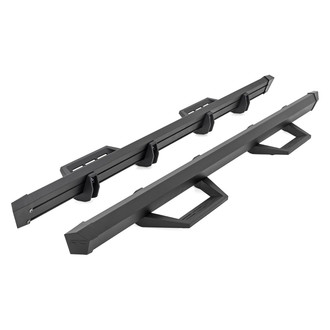 Rough Country® - SRL2 Cab Length Black Trapezoid Nerf Step Bars
