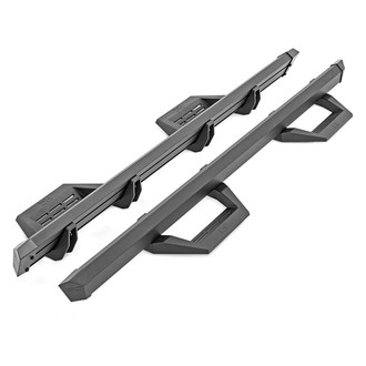 Rough Country® - SRX2 Cab Length Black Trapezoid Nerf Step Bars