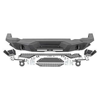 Rough Country® - Full Width Black Powder Coated Rear HD Bumper