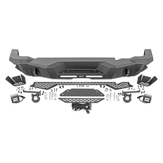 Rough Country® - Full Width Black Powder Coated Rear HD Bumper