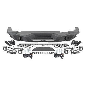 Rough Country® - Full Width Black Powder Coated Rear HD Bumper