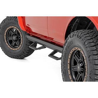 Rough Country® - SRL2 Black Trapezoid Nerf Step Bars