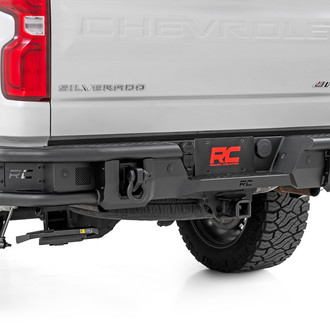 Rough Country® - Full Width Black Powder Coated Rear Pre-Runner Bumper