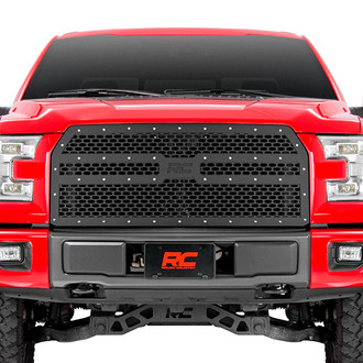 Rough Country® - 1-Pc Black Oval Laser Cut Mesh Main Grille