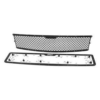 Rough Country® - 1-Pc Black Oval Laser Cut Mesh Main Grille