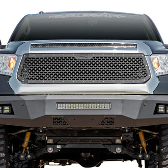 Rough Country® - 1-Pc Black Oval Laser Cut Mesh Main Grille