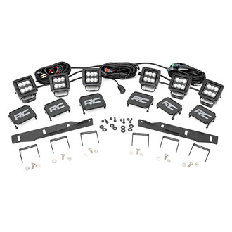 Rough Country® - Fog Light Location Mounted 2" 6x18W Cube Spot Beam LED Lights