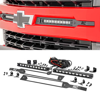 Rough Country® - Grille Mounted Slimline 10" 2x30W Flood Beam LED Light Bar Kit