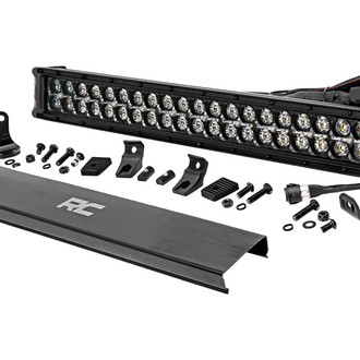 Rough Country® - Black Series 20" 200W Dual Row Combo Spot/Flood Beam LED Light Bar, with Amber DRL
