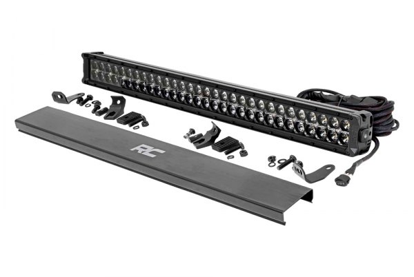 Rough Country® - 30" 300W Dual Row Combo Spot/Flood Beam LED Light Bar, with White DRL, Full Set