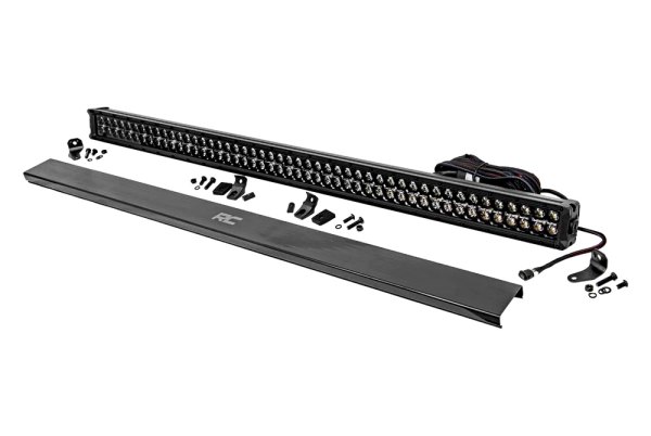 Rough Country® - Black Series 50" 480W Dual Row Combo Spot/Flood Beam LED Light Bar, with Amber DRL, Full Set