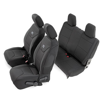 Rough Country® - Neoprene 1st & 2nd Row Black Seat Cover Set