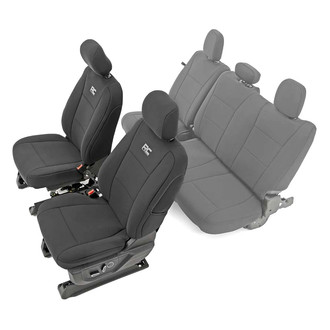 Rough Country® - Neoprene 1st Row Black Seat Cover Set