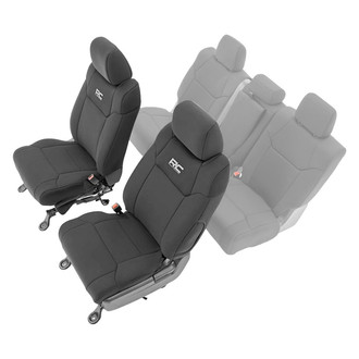 Rough Country® - Neoprene 1st Row Black Seat Covers