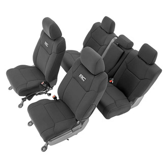 Rough Country® - Neoprene 1st & 2nd Row Black Seat Covers