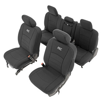 Rough Country® - Neoprene 1st & 2nd Row Black Seat Cover Set