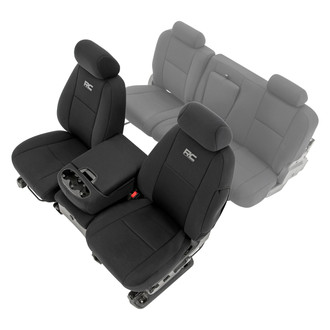 Rough Country® - Neoprene 1st Row Black Seat Covers