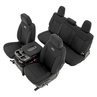 Rough Country® - Neoprene 1st & 2nd Row Black Seat Cover Set