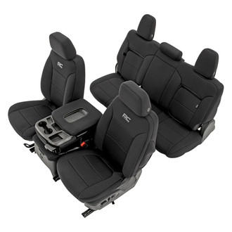 Rough Country® - Neoprene 1st & 2nd Row Black Seat Cover Set