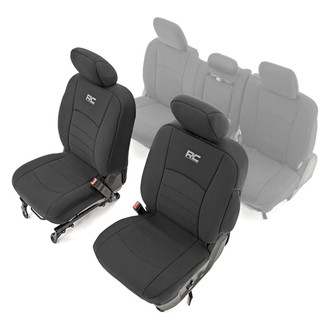 Rough Country® - Neoprene 1st Row Black Seat Cover