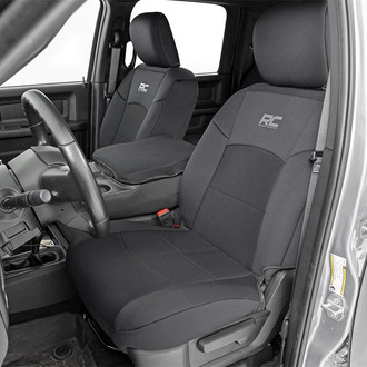 Rough Country® - Neoprene 1st & 2nd Row Black Seat Cover Set