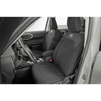 Rough Country® - Neoprene 1st & 2nd Row Black Seat Cover Set