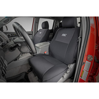 Rough Country® - Neoprene 1st & 2nd Row Black Seat Cover Set