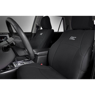 Rough Country® - Neoprene 1st & 2nd Row Black Seat Cover Set