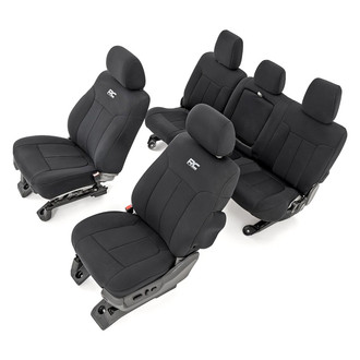 Rough Country® - Neoprene 1st & 2nd Row Black Seat Cover Set