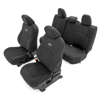 Rough Country® - Neoprene 1st & 2nd Row Black Seat Cover Set