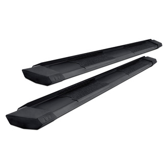 Rough Country® - HD2 Cab Length Black Trapezoid Running Boards