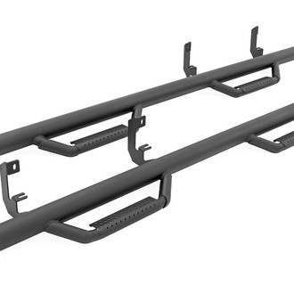 Rough Country® - 3" Cab Length Black Round Step Bars