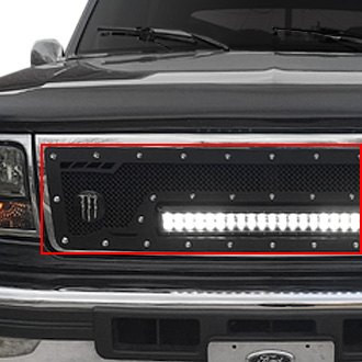 Royalty Core® - 1-Pc RCRX LED Race Line Design Custom Painted Mesh Main Grille