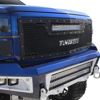 Royalty Core® - 1-Pc RCRX LED Race Line Design Custom Painted Mesh Main Grille