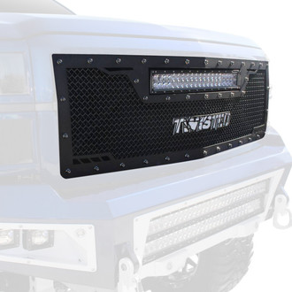 Royalty Core® - 1-Pc RCRX LED Race Line Design Custom Painted Mesh Main Grille