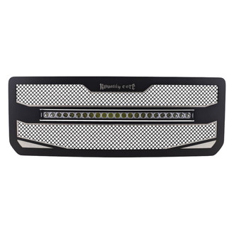 Royalty Core® - 1-Pc RC4X Layered Design Custom Painted Mesh Main Grille with 1 x 30" LED Light Bar