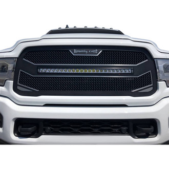 Royalty Core® - 1-Pc RC4X Layered Design Custom Painted Mesh Main Grille with 1 x 30" LED Light Bar