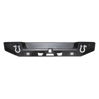 RT Off-Road® - Full Width Black Powder Coated Rear HD Bumper with Hitch Receiver