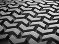 Deeply Molded Chevron-Shape Tread Pattern