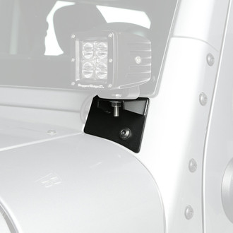 Rugged Ridge® - Textured Black A-Pillar Mounts for 2 Lights