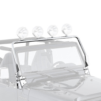 Rugged Ridge® - 4-Tab Windshield Frame Mount for 4 Lights