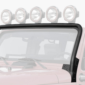 Rugged Ridge® - Textured Black 5-Tab Windshield Frame Mount for 5 Lights