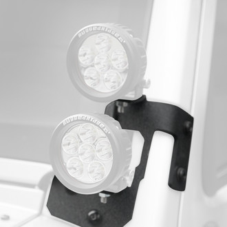 Rugged Ridge® - Dual Textured Black A-Pillar Mounts for 4 Lights